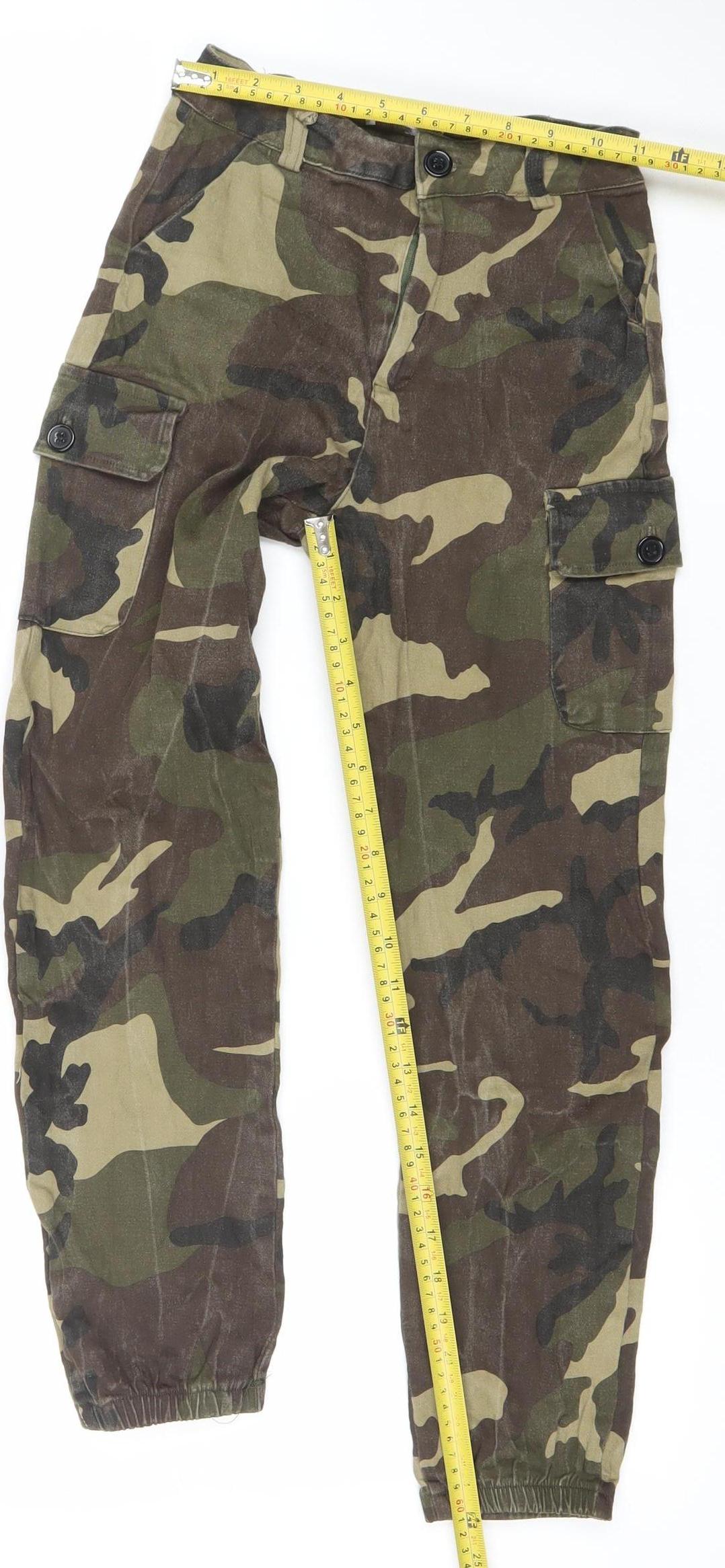 Cherry Koko Womens Brown Camouflage Cargo Jeans Size S