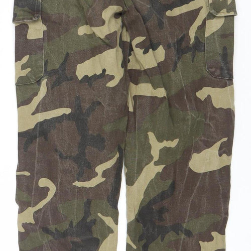 Cherry Koko Womens Brown Camouflage Cargo Jeans Size S
