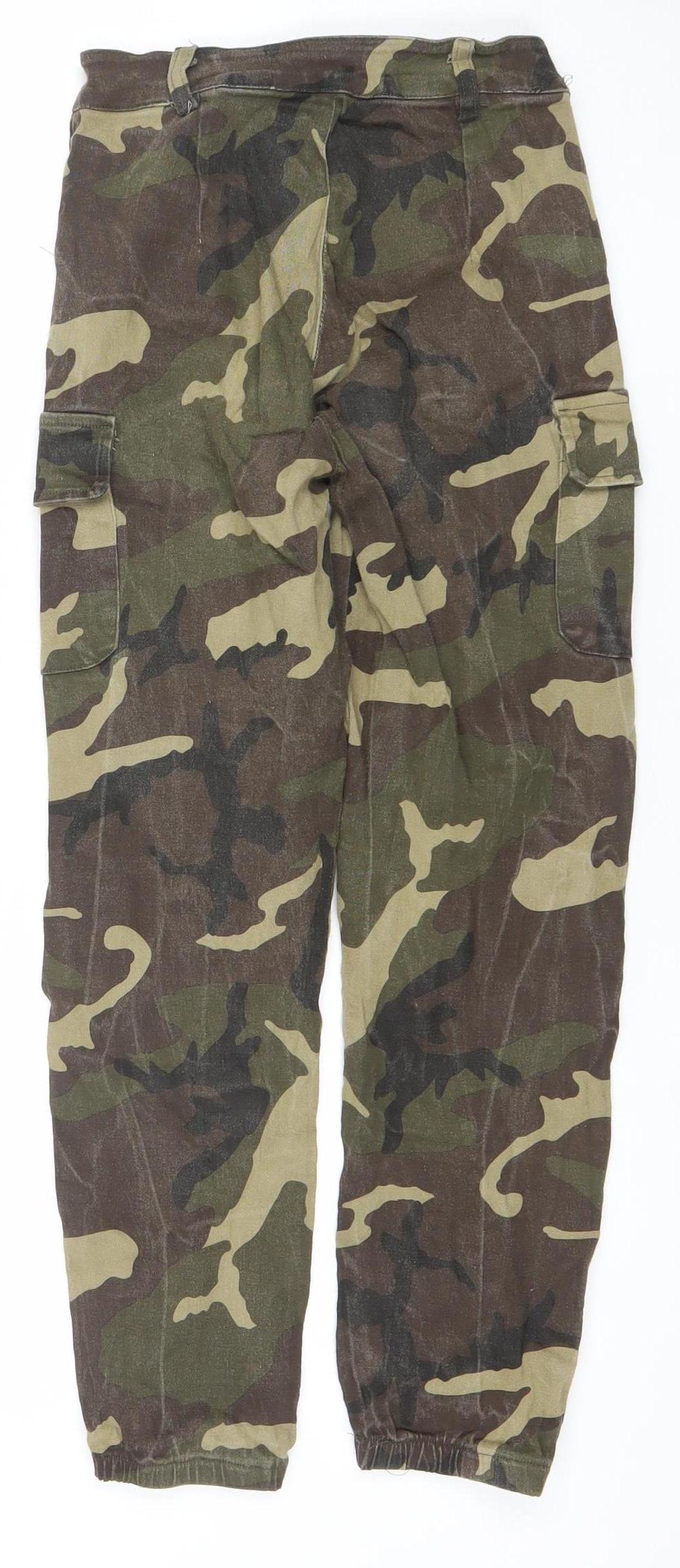 Cherry Koko Womens Brown Camouflage Cargo Jeans Size S