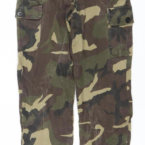 Cherry Koko Womens Brown Camouflage Cargo Jeans Size S