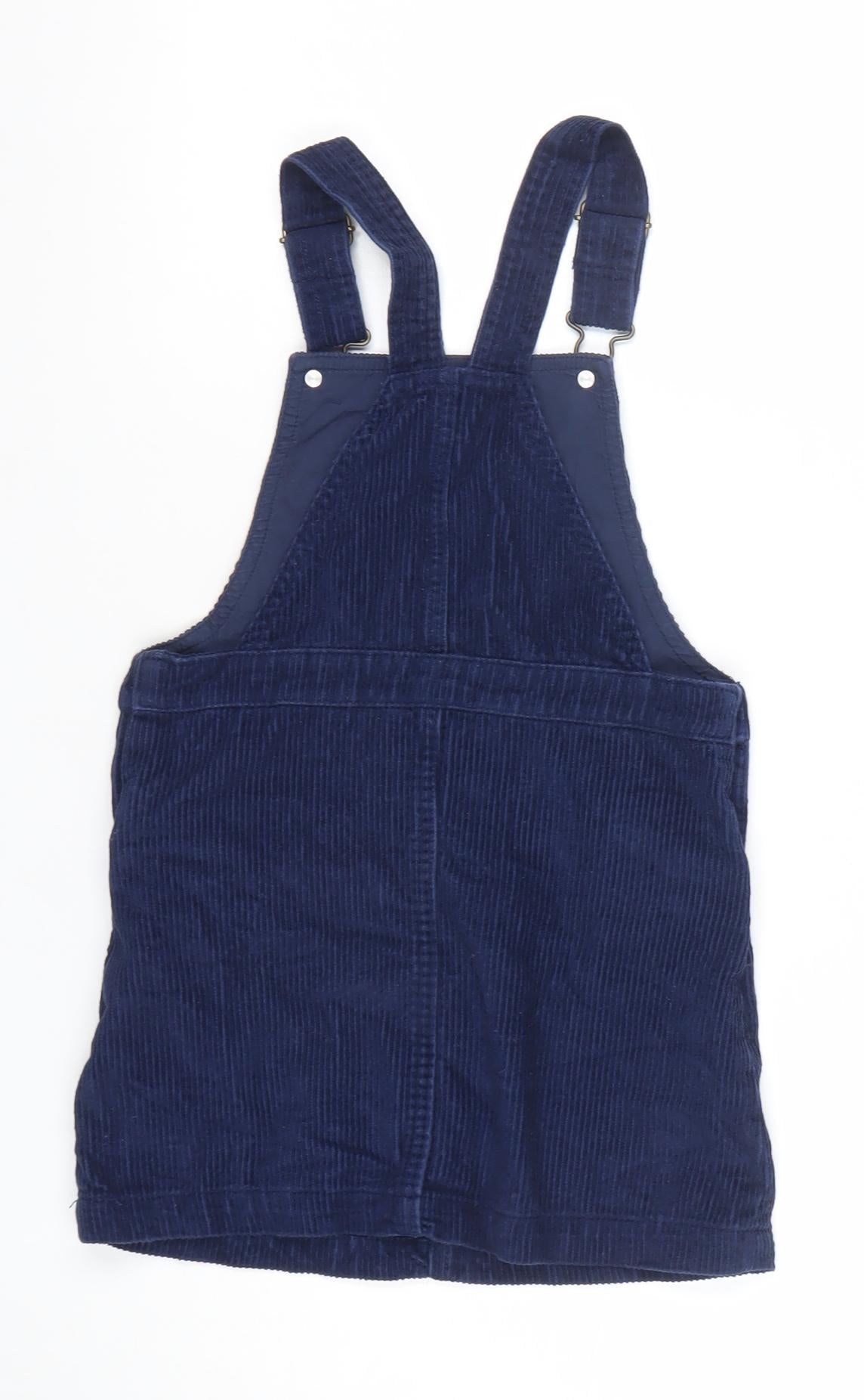 John Lewis Girls Blue Corduroy Pinafore Dress 6 Years Adjustable Straps
