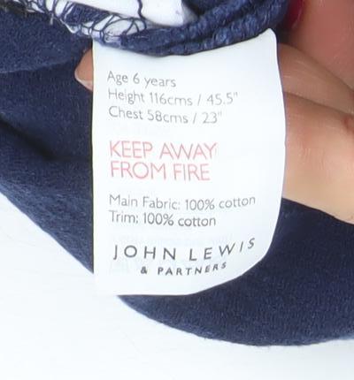 John Lewis Girls Blue Corduroy Pinafore Dress 6 Years Adjustable Straps