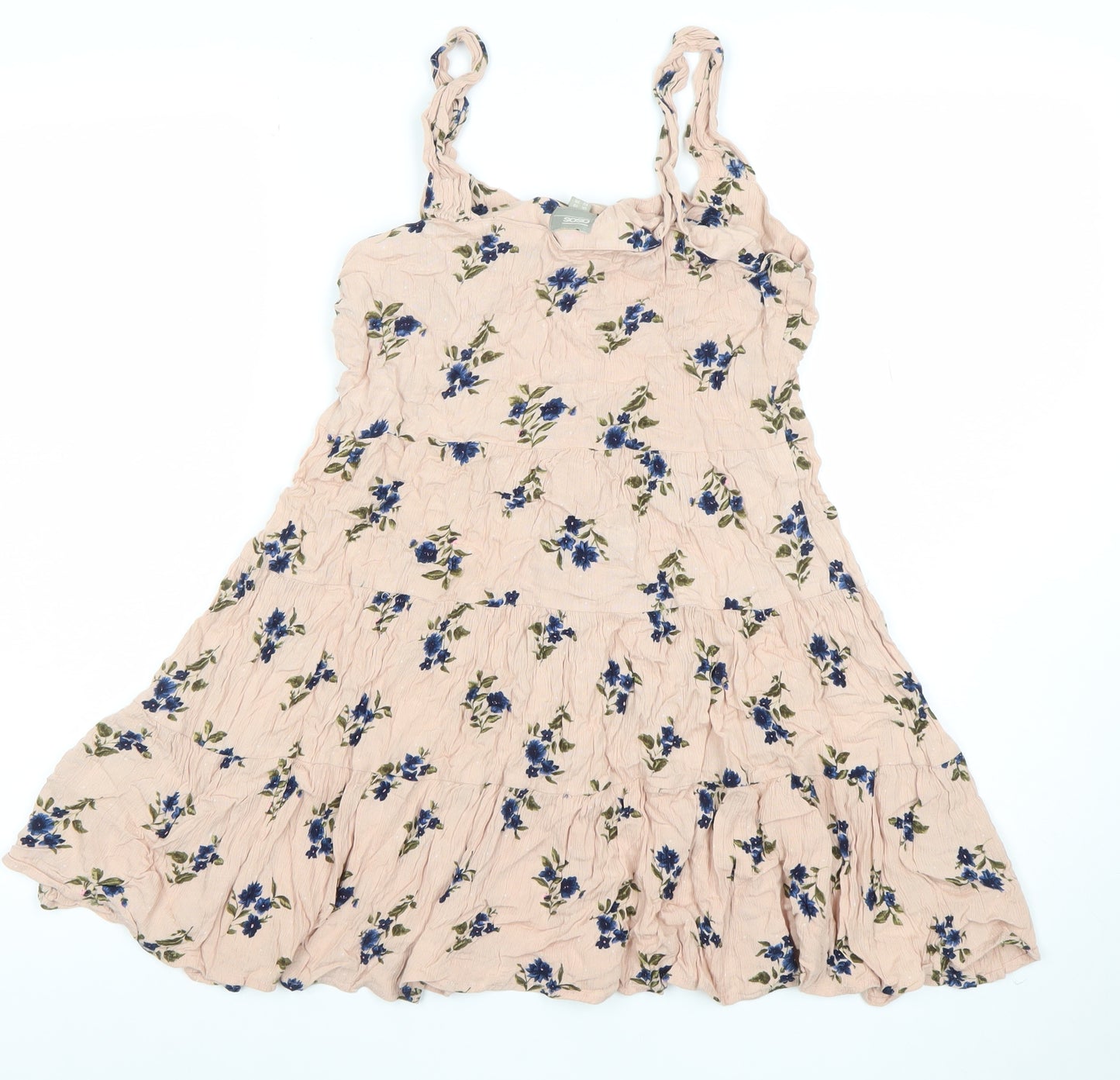 SOSO Womens Beige Floral A-Line Sleeveless Summer Dress Size 10