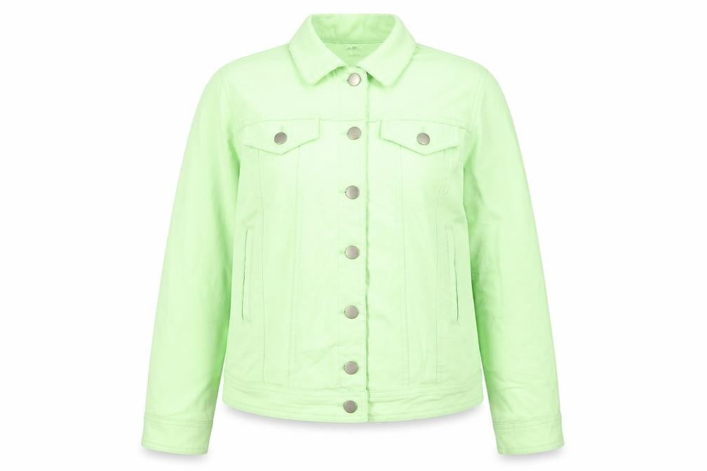 Front view of Gerard women’s green, size UK 12, button up stretch jacket
