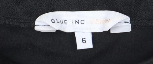 Blue Inc Women’s Black Floral Embroidered Pencil Skirt Size 6