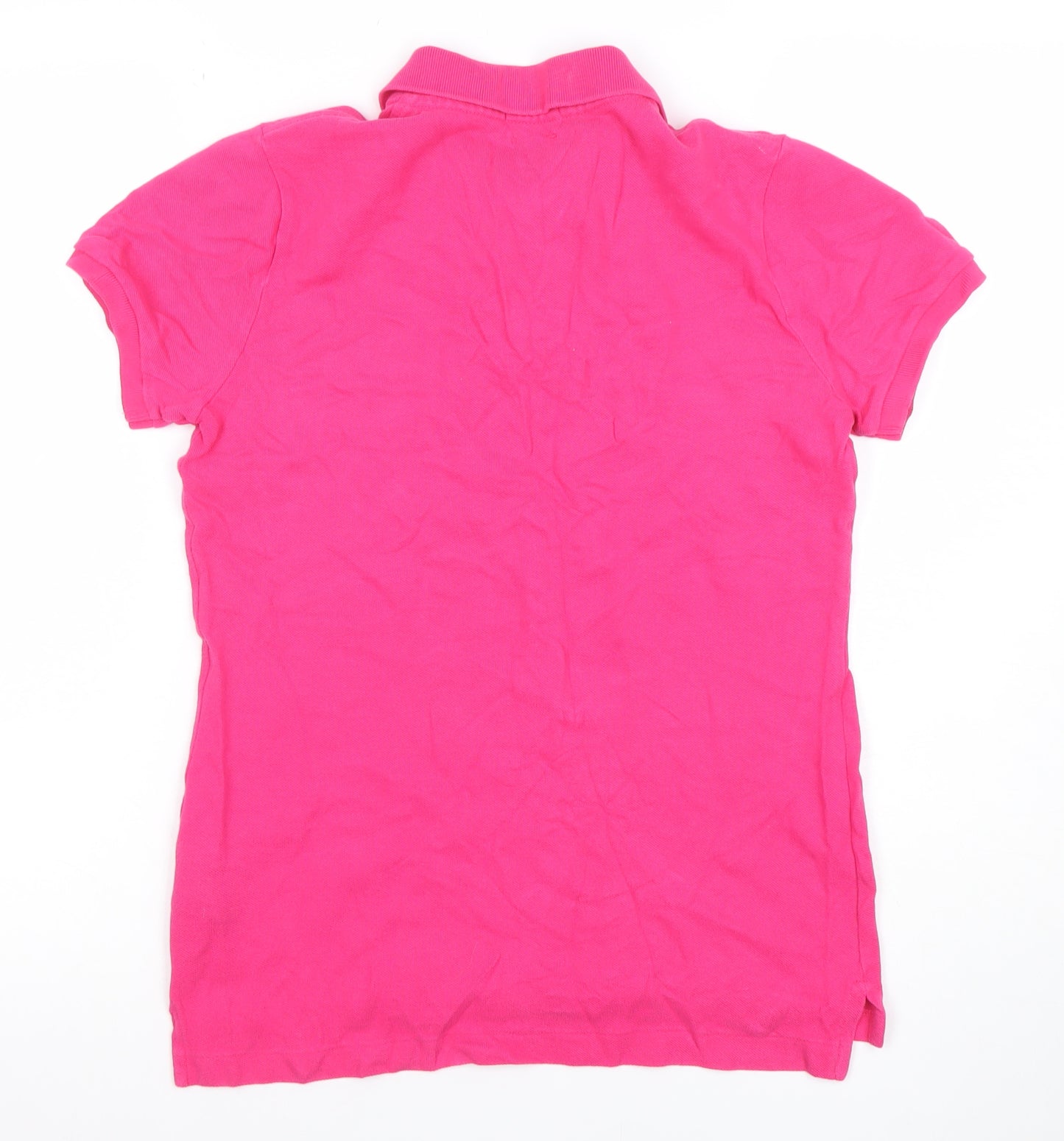 Ralph Lauren Women’s Pink Slim Fit Polo Shirt Size M Short Sleeve