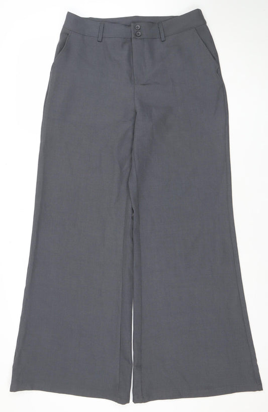Forever 21 Women's Grey Wide-Leg Dress Trousers Size 10