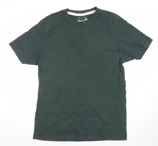 Charles Wilson Men's Green Regular Fit Cotton Crew Neck T-Shirt Size L