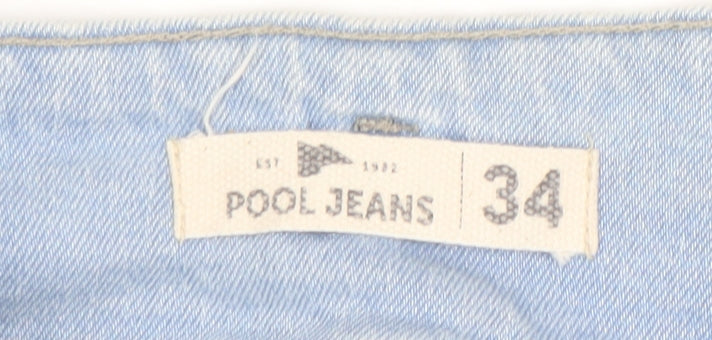 Pool Jeans Women's Blue 34 High Rise Wide-Leg Denim Jeans