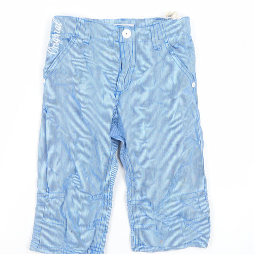 Name It Boys Blue Striped Cargo Trousers 6 Years Adjustable Waist Cotton