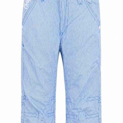 Name It Boys Blue Striped Cargo Trousers 6 Years Adjustable Waist Cotton