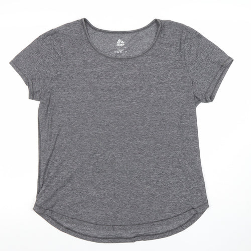 RBX Women Grey Short Sleeve Scoop Neck Active T-Shirt Size M
