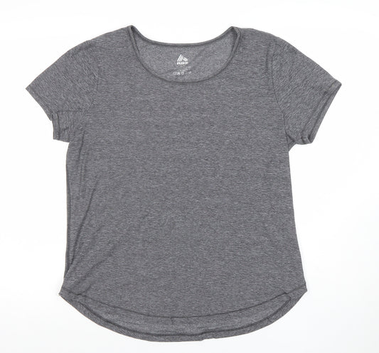 RBX Women Grey Short Sleeve Scoop Neck Active T-Shirt Size M