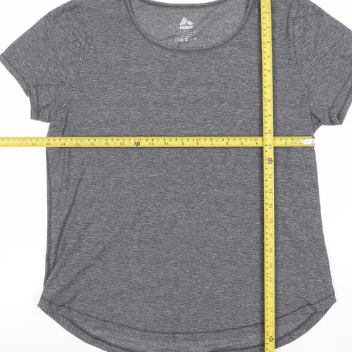 RBX Women Grey Short Sleeve Scoop Neck Active T-Shirt Size M