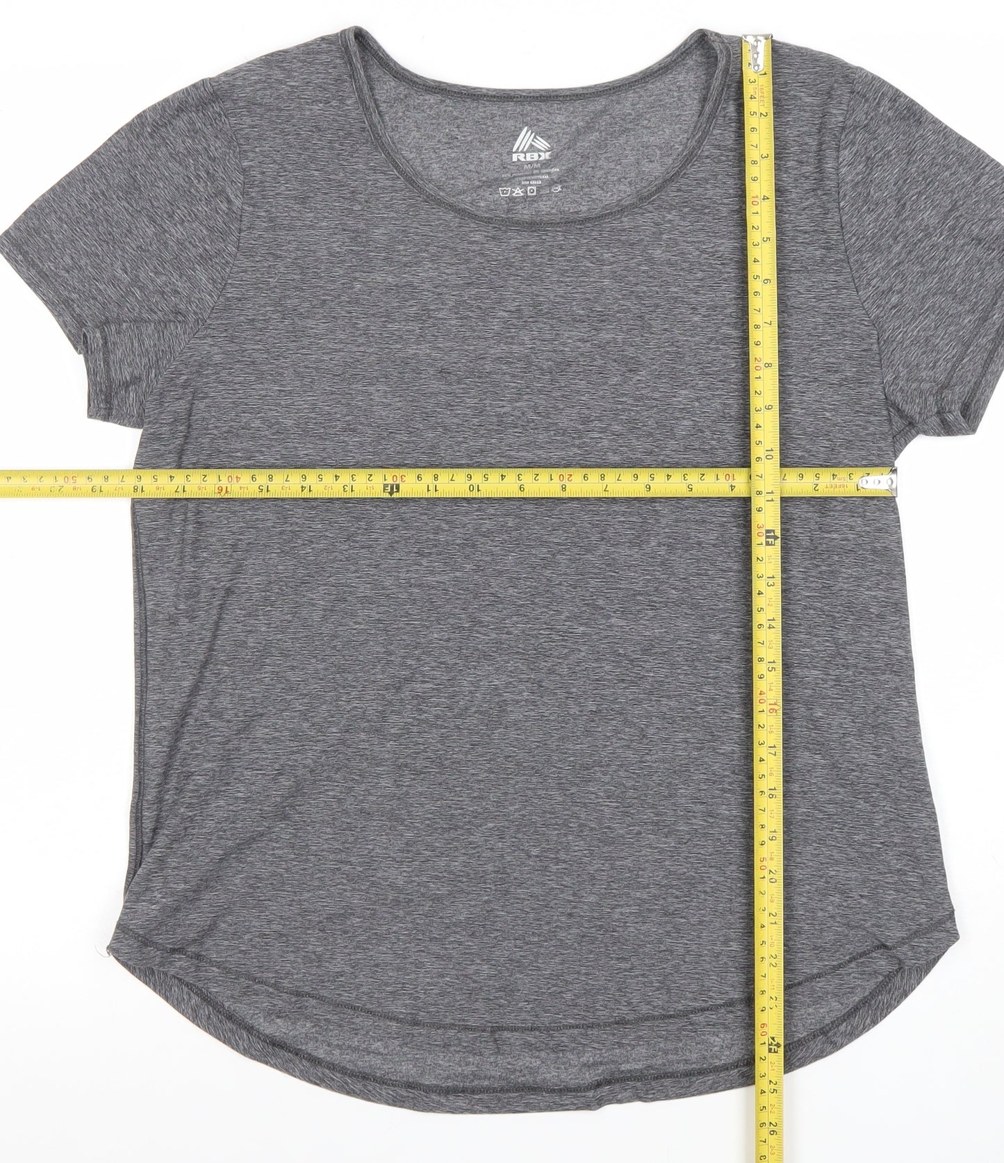 RBX Women Grey Short Sleeve Scoop Neck Active T-Shirt Size M