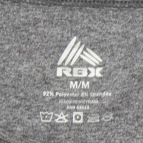 RBX Women Grey Short Sleeve Scoop Neck Active T-Shirt Size M