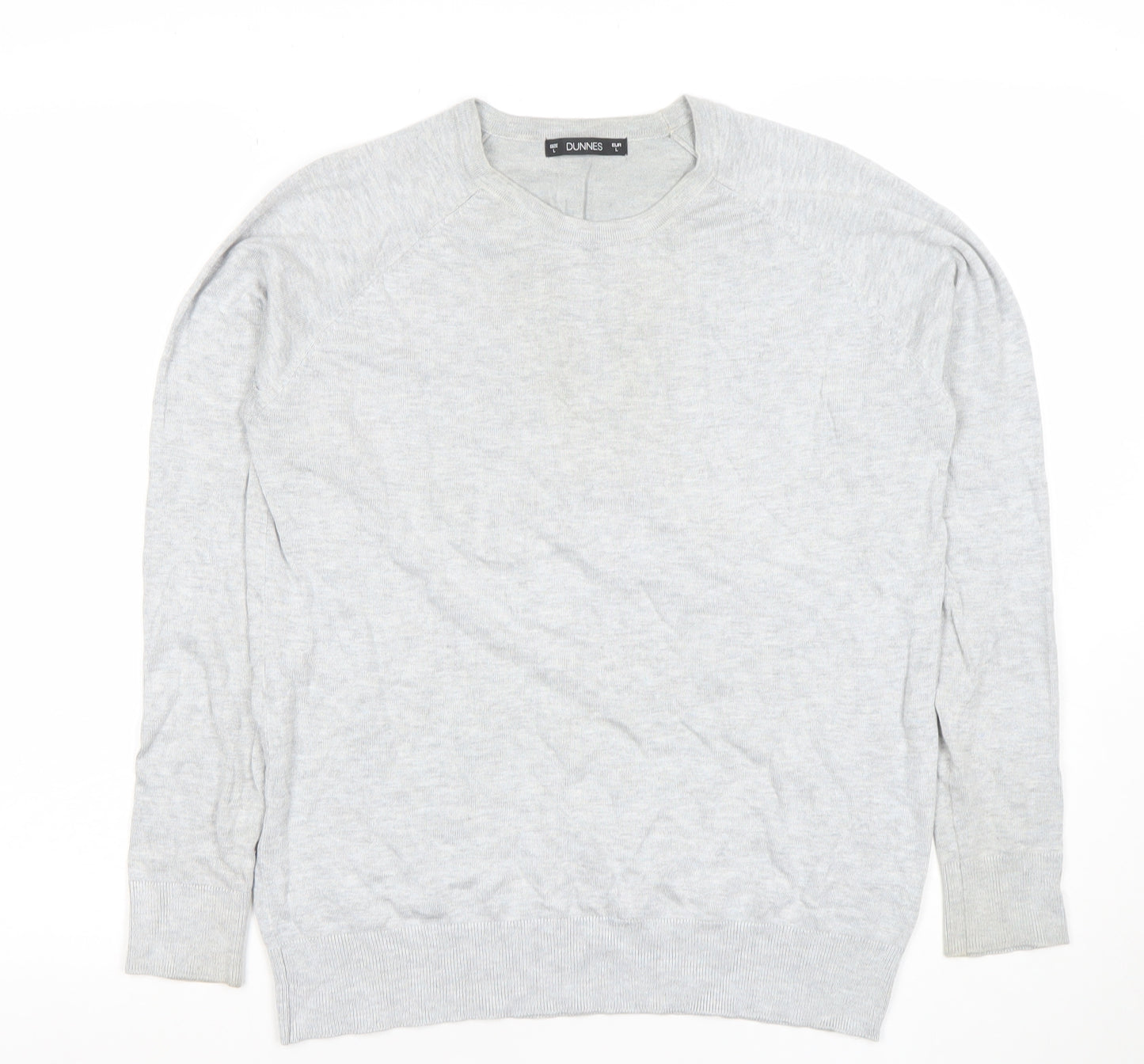 Dunnes Women’s Grey Crew Neck Long Sleeve Knit Jumper Size L