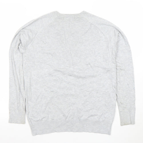 Dunnes Women’s Grey Crew Neck Long Sleeve Knit Jumper Size L
