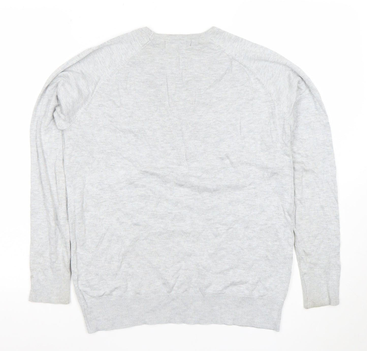 Dunnes Women’s Grey Crew Neck Long Sleeve Knit Jumper Size L