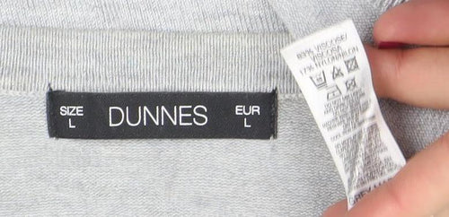 Dunnes Women’s Grey Crew Neck Long Sleeve Knit Jumper Size L