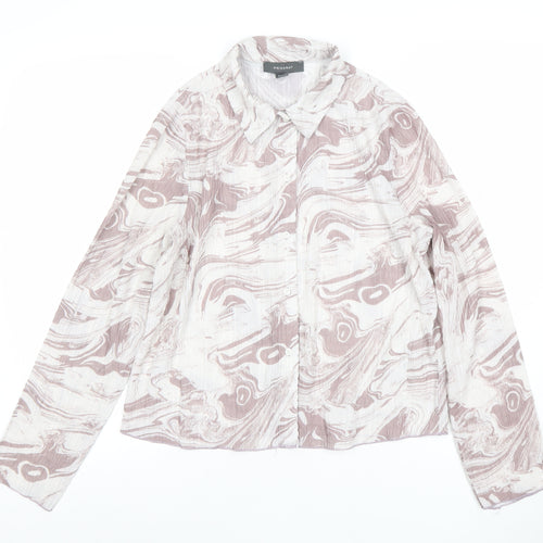 Primark Women’s Multicoloured Button-Up Long Sleeve Shirt Size 10
