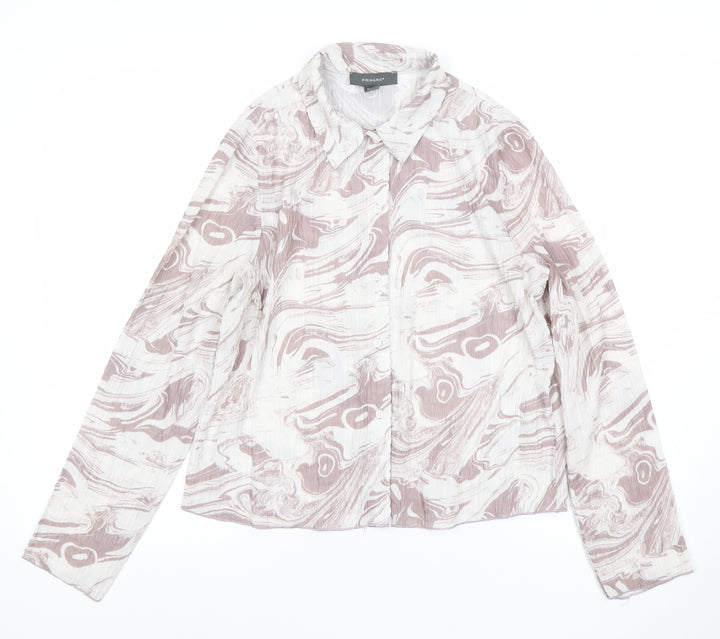 Primark Women’s Multicoloured Button-Up Long Sleeve Shirt Size 10