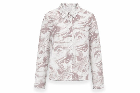 Front view of Primark Women’s Multicoloured Button-Up Long Sleeve Shirt, size UK 10