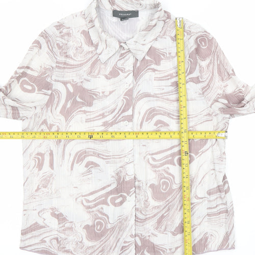 Primark Women’s Multicoloured Button-Up Long Sleeve Shirt Size 10