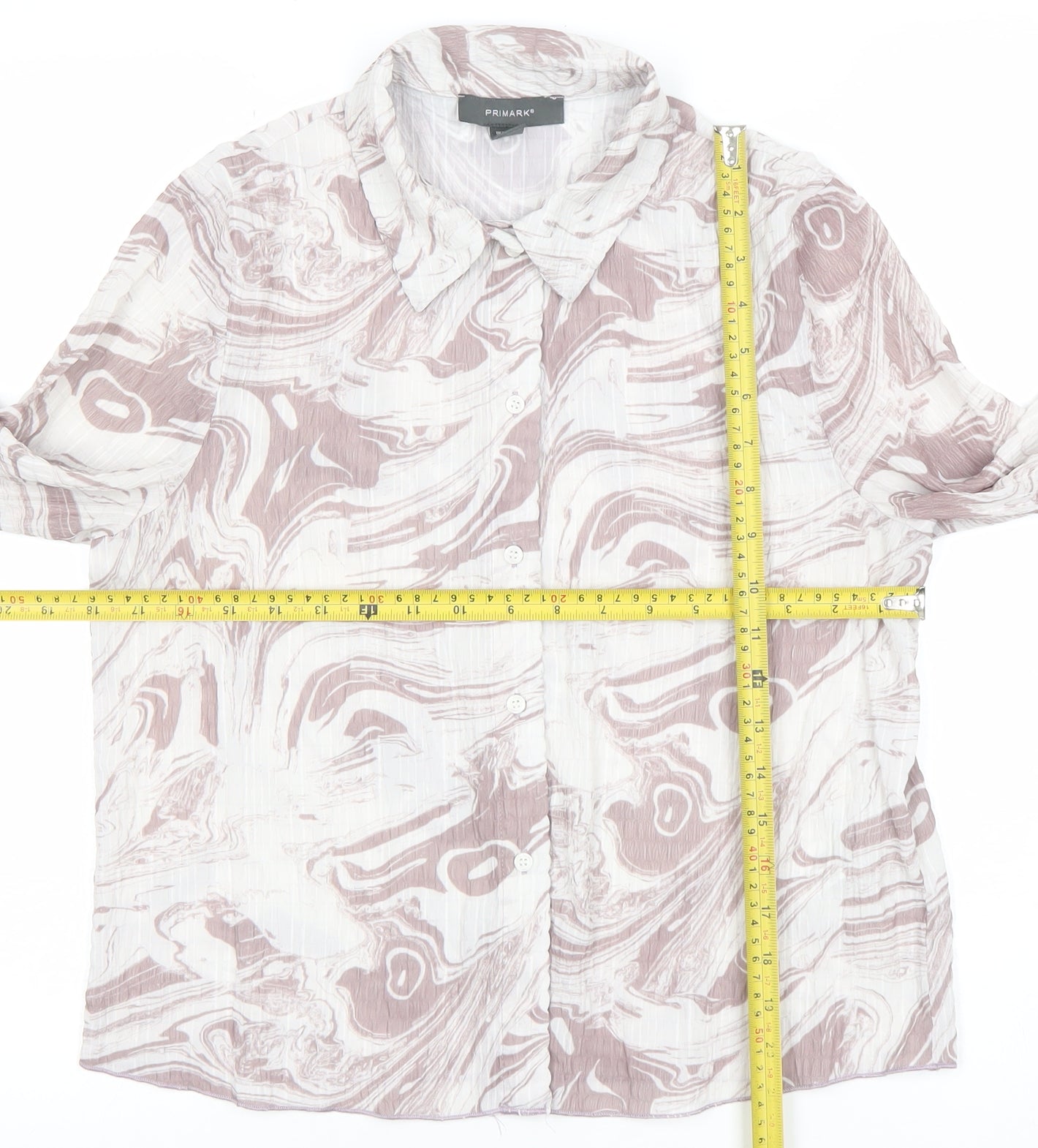 Primark Women’s Multicoloured Button-Up Long Sleeve Shirt Size 10