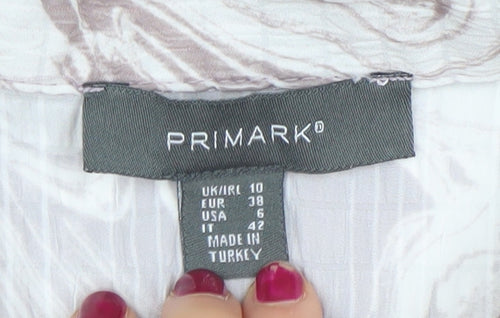 Primark Women’s Multicoloured Button-Up Long Sleeve Shirt Size 10