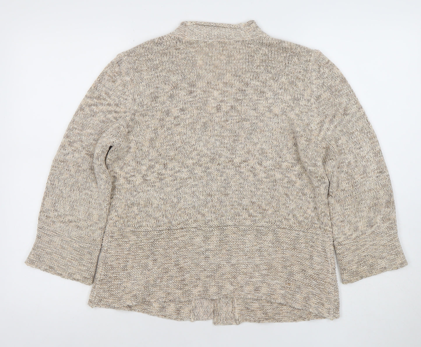 Marks and Spencer Women's Beige Knit V-Neck Cardigan UK14