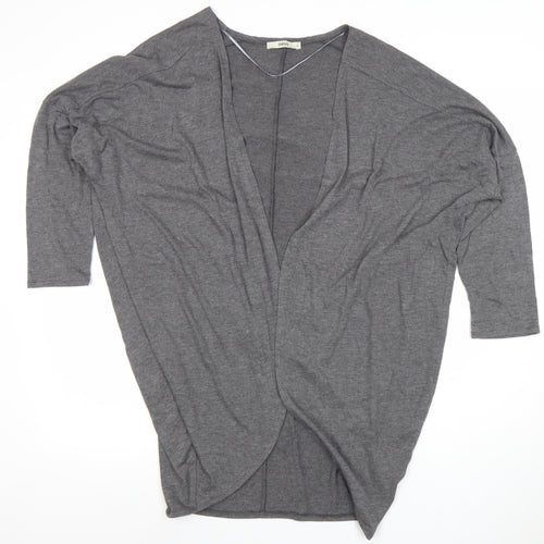 Oasis Women Grey Relaxed Kimono Jersey Top M