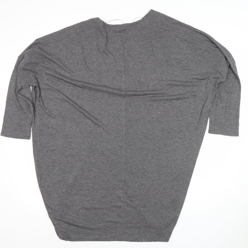 Oasis Women Grey Relaxed Kimono Jersey Top M