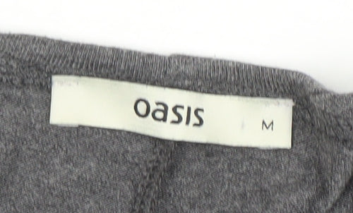Oasis Women Grey Relaxed Kimono Jersey Top M