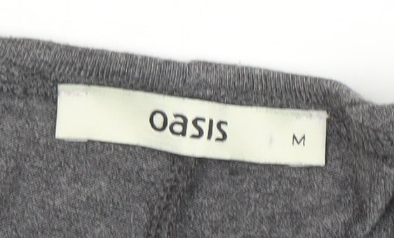 Oasis Women Grey Relaxed Kimono Jersey Top M