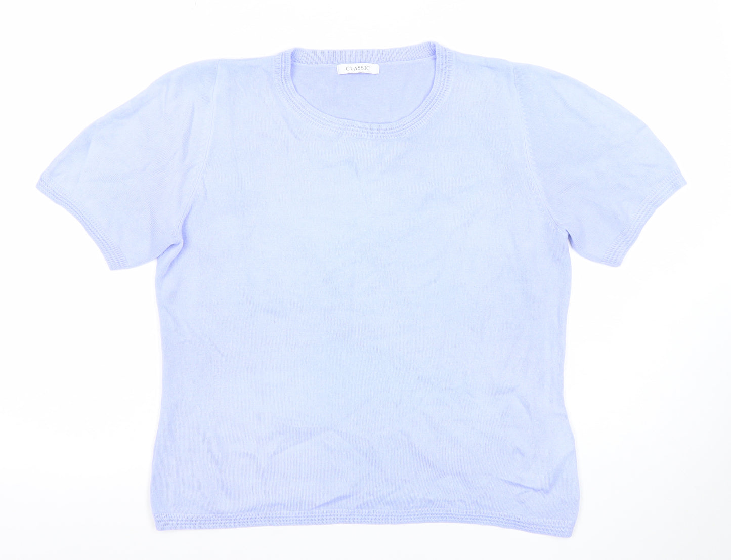 Marks and Spencer Women's Blue Short Sleeve Knit Top Size 12