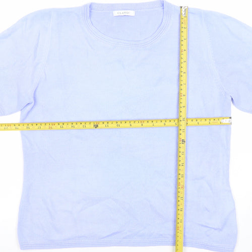 Marks and Spencer Women's Blue Short Sleeve Knit Top Size 12