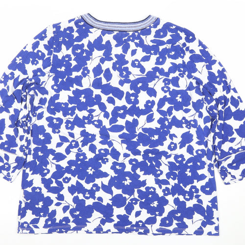 Street One Womens Blue Floral Viscose Tunic Blouse Size 16
