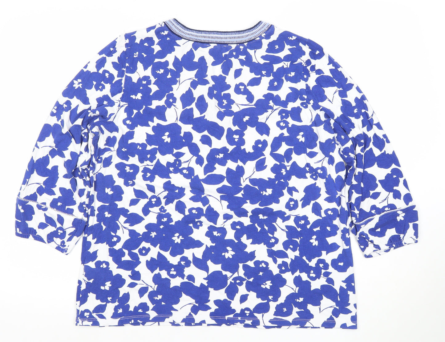 Street One Womens Blue Floral Viscose Tunic Blouse Size 16