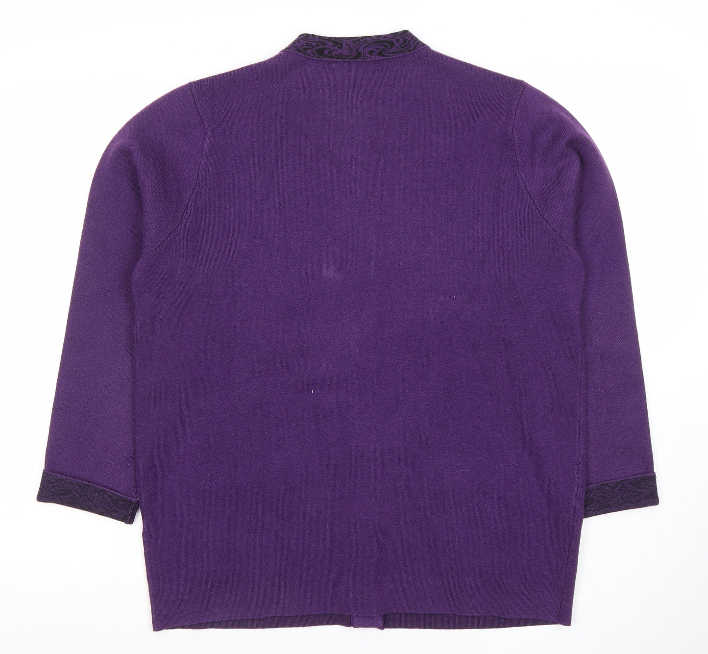 Castle of Ireland Women's Purple Wool Blend Button Cardigan Size L