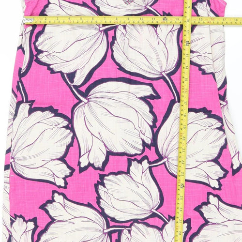 Next Women’s Pink Floral 100% Cotton Shift Dress Size 10