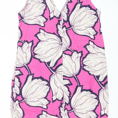 Next Women’s Pink Floral 100% Cotton Shift Dress Size 10