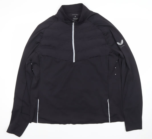 Castore Women's Black XL 1/4 Zip Performance Long Sleeve Top