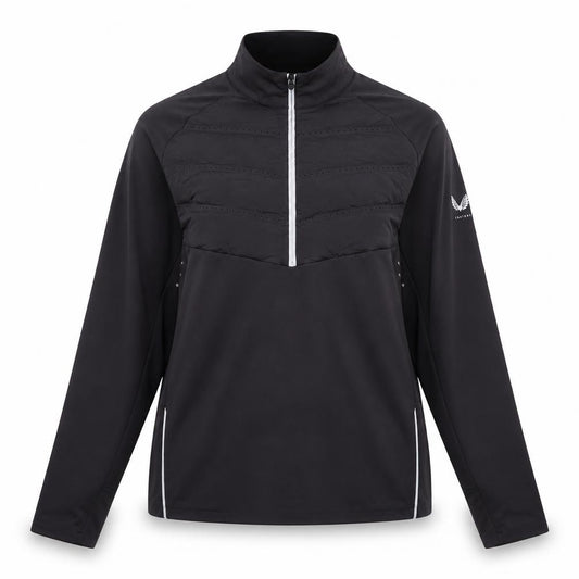 Castore Women's Black XL 1/4 Zip Performance Long Sleeve Top