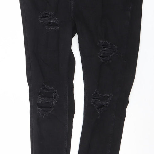 Denim Co. Women's Black Skinny Distressed Jeans Size 18