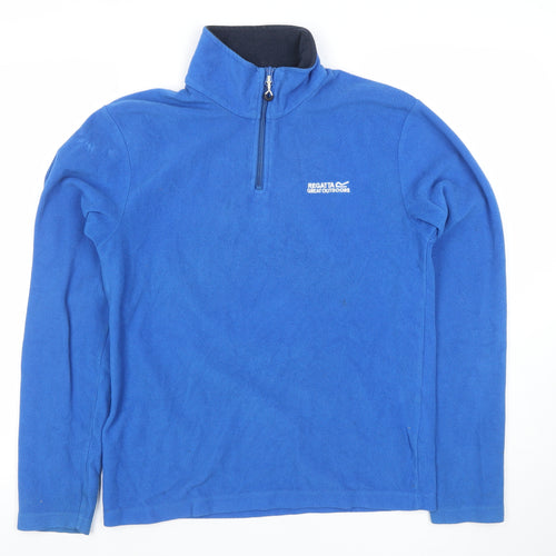 Regatta Men's Blue Fleece 1/4 Zip Pullover Sweatshirt Size S