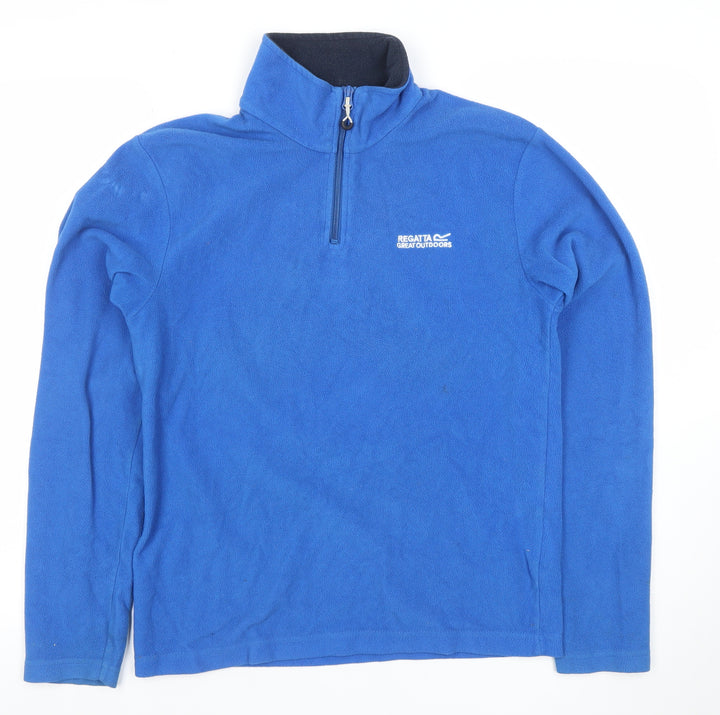 Regatta Men's Blue Fleece 1/4 Zip Pullover Sweatshirt Size S