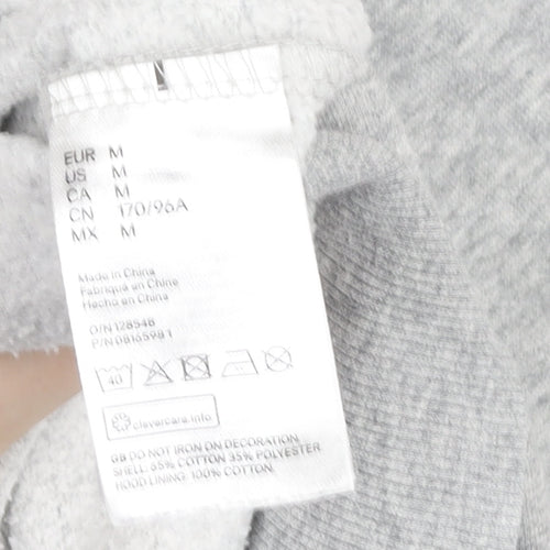 H&M L.O.G.G Women Grey Paris Print Pullover Hoodie Size M
