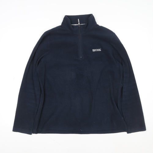 Regatta Mens Blue Fleece 1/4 Zip Pullover Sweatshirt Size L