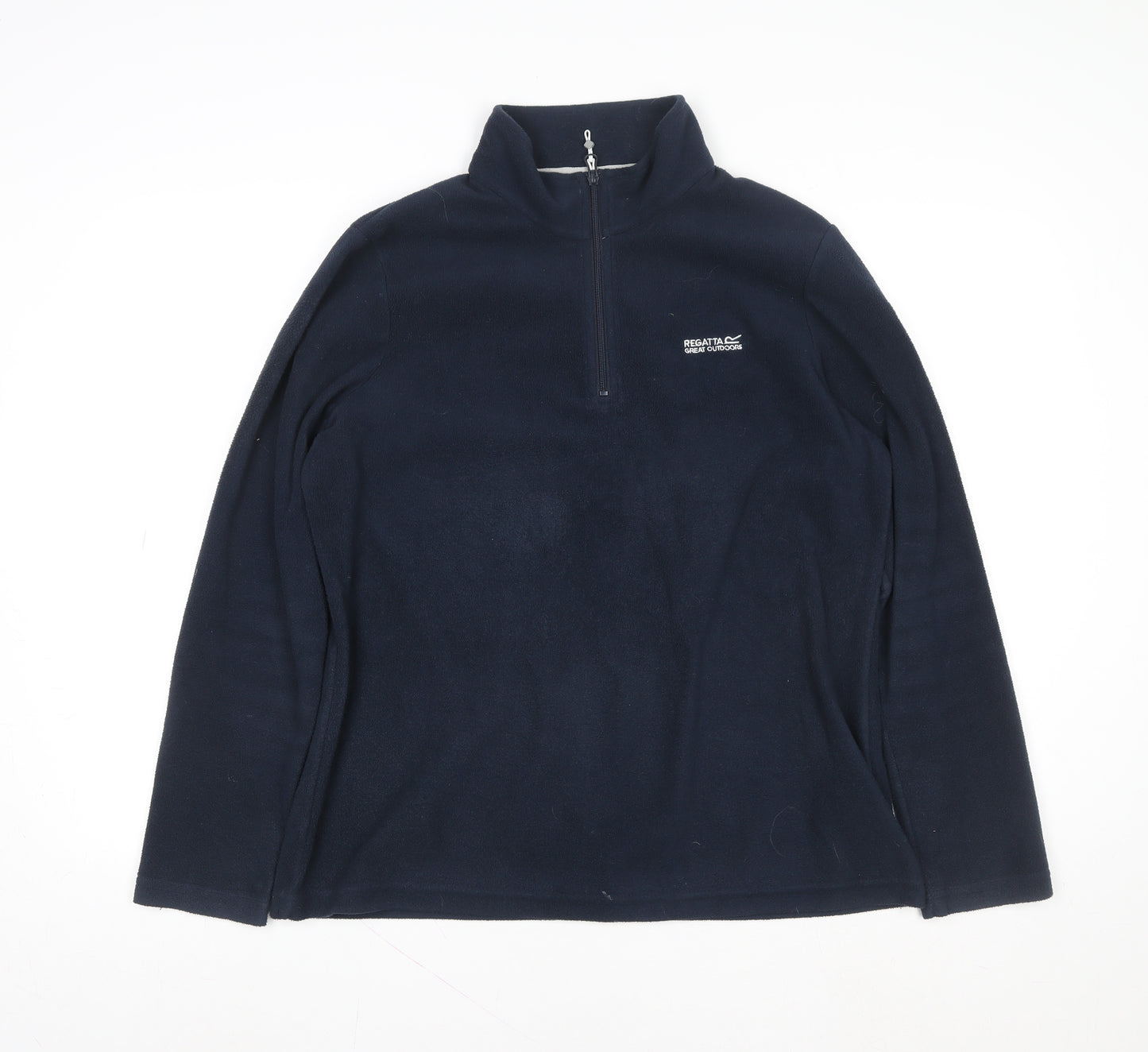 Regatta Mens Blue Fleece 1/4 Zip Pullover Sweatshirt Size L